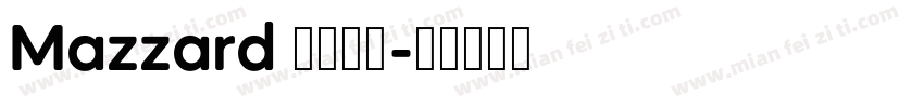 Mazzard 字体下载字体转换